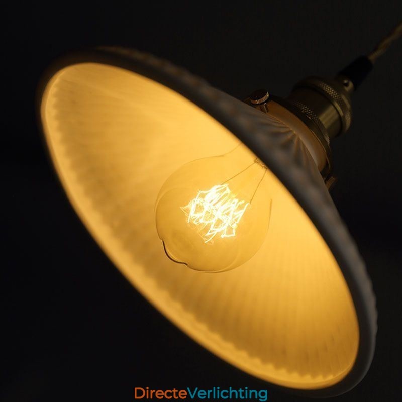 Japanse stijl keramiek hanglamp retro geplooide hanglamp