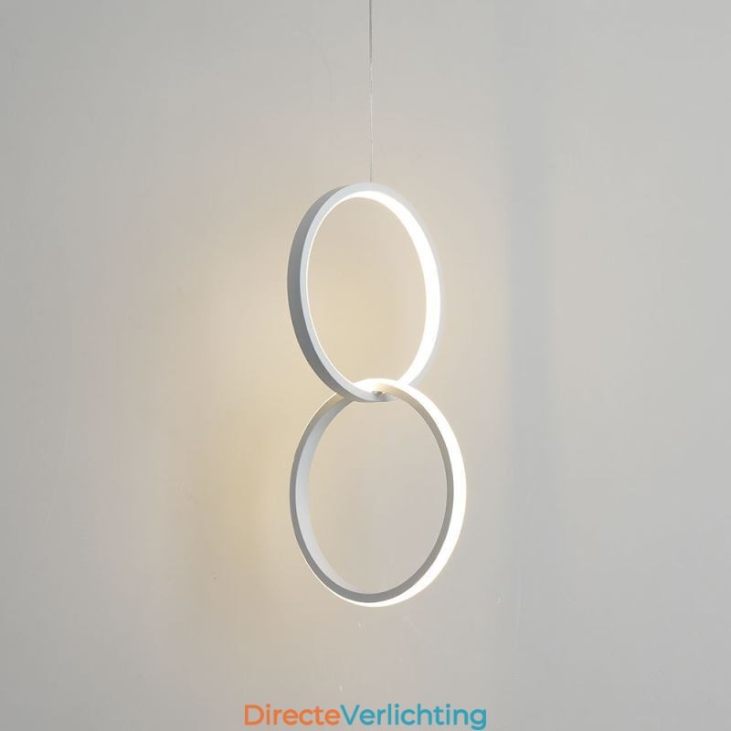 Minimalistische dubbele ring hanglamp