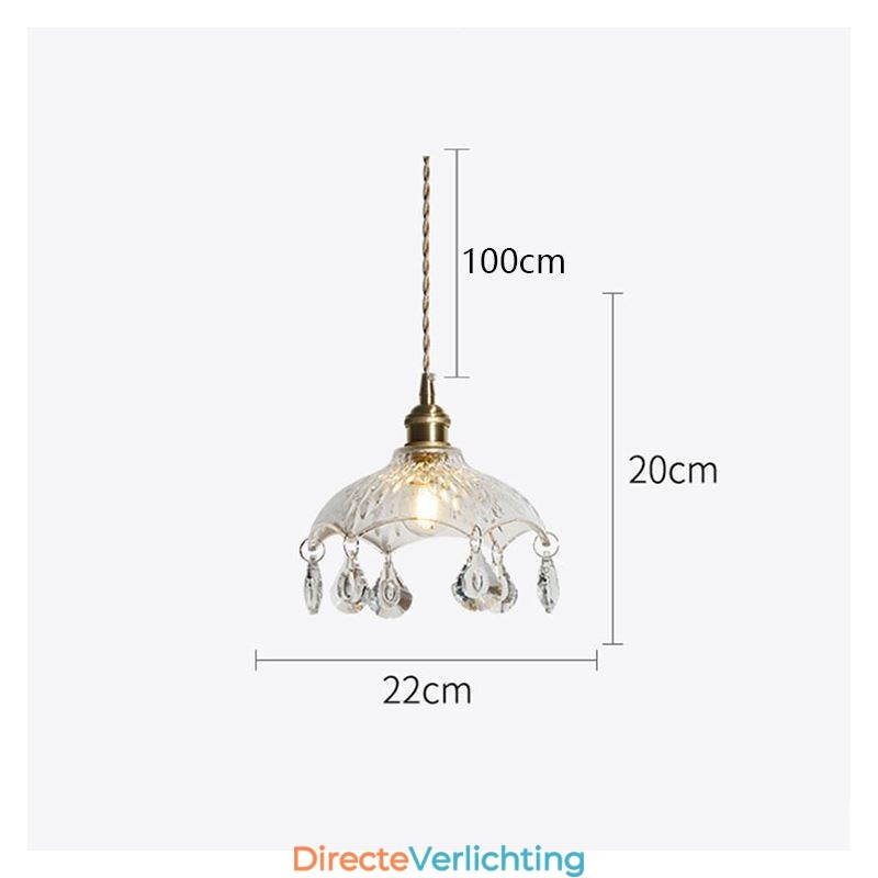 Moderne minimalistische glazen hanglamp, enkele hanglamp