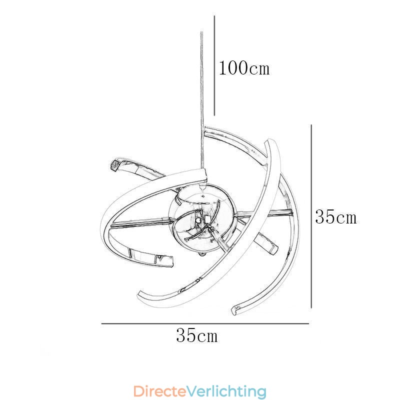 Draaibare Globe Hanglamp Decoratieve Plafondlamp