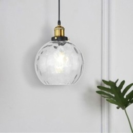 Moderne glazen hanglamp ronde waterpatroon glazen hanglamp