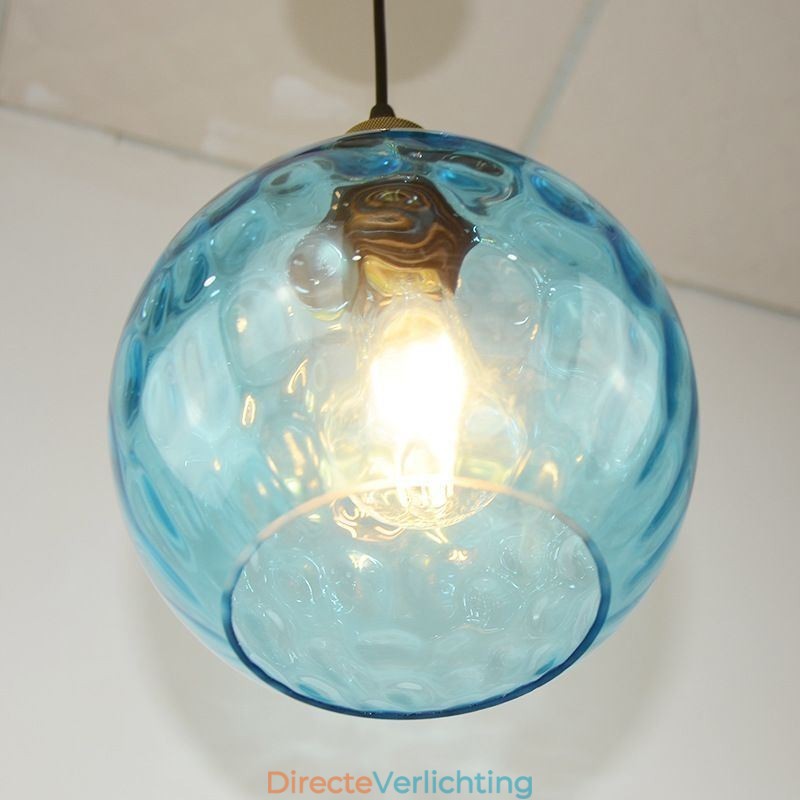 Moderne glazen hanglamp ronde waterpatroon glazen hanglamp