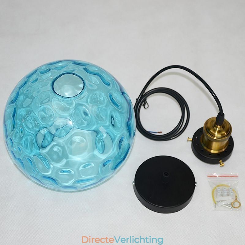 Moderne glazen hanglamp ronde waterpatroon glazen hanglamp