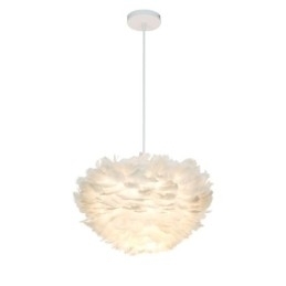 Mooie decoratieve hanglamp in de vorm van een veer