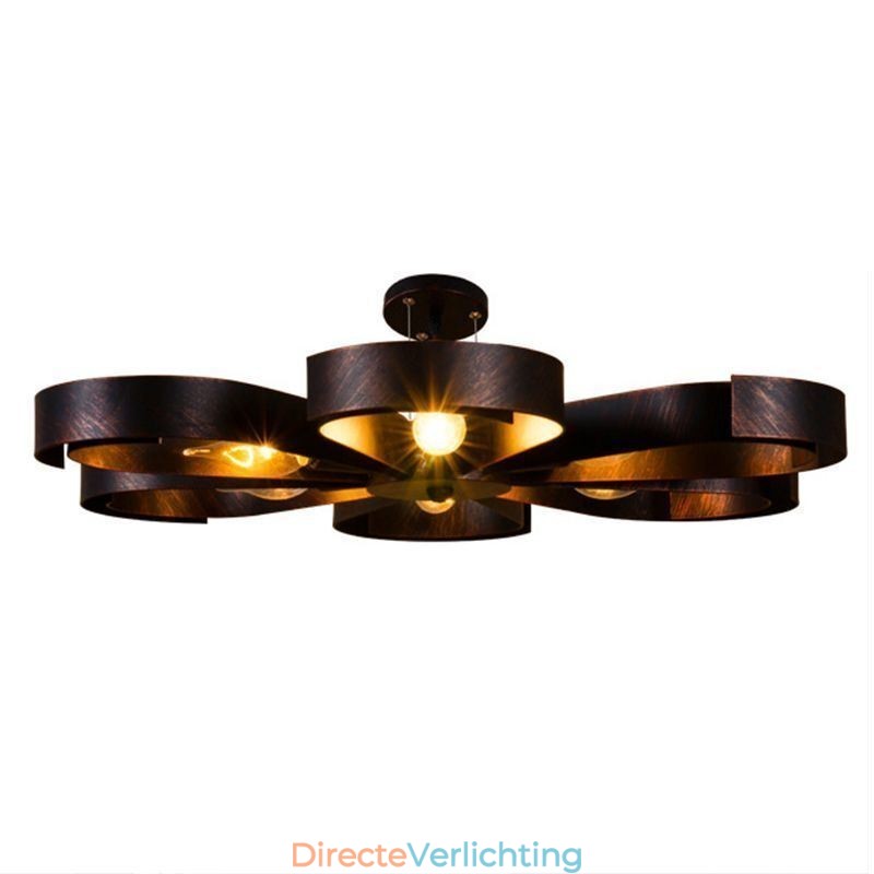 Moderne vintage plafondlamp ijzeren bloemvormige hanglamp