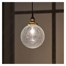 Glazen hanglamp moderne crackle plafondlamp