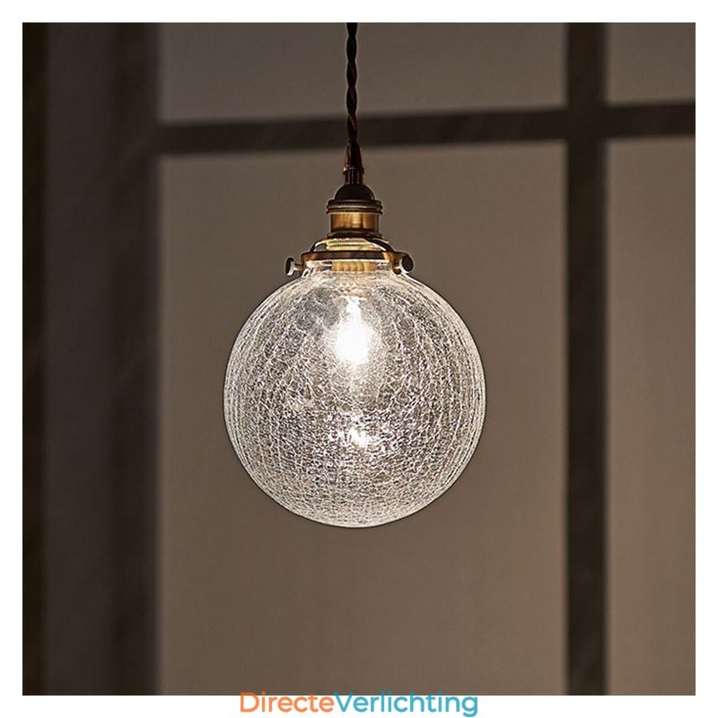 Glazen hanglamp moderne crackle plafondlamp