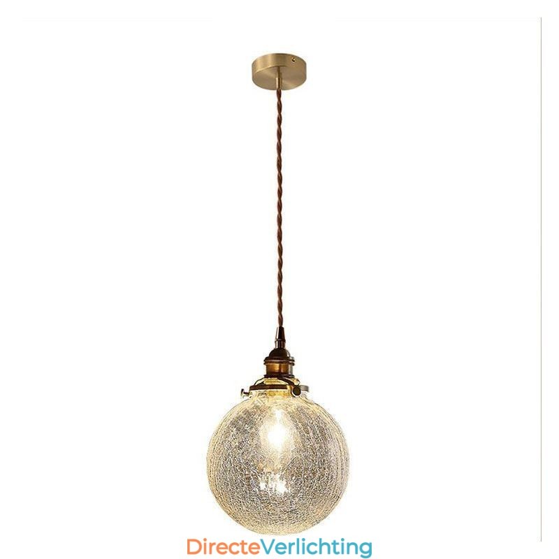 Glazen hanglamp moderne crackle plafondlamp