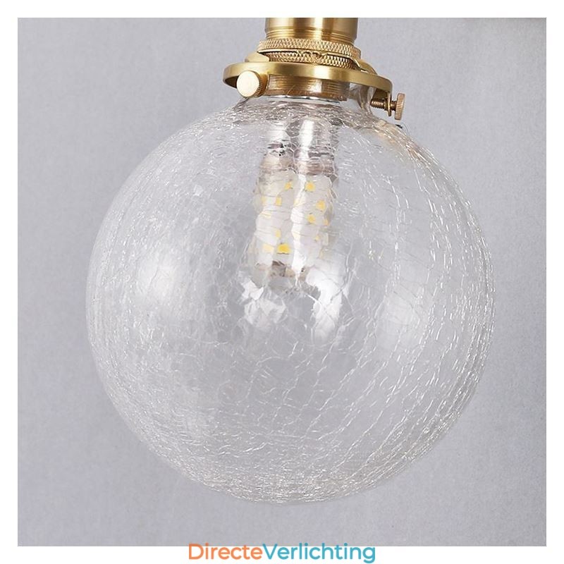 Glazen hanglamp moderne crackle plafondlamp