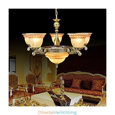 Traditionele klassieke vintage retro bronzen metalen kroonluchter Traditionele klassieke vintage retro bronzen metalen kroonluchter