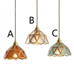 Retro glazen hanglamp Japanse stijl glazen plafondlamp