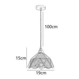 Retro glazen hanglamp Japanse stijl glazen plafondlamp