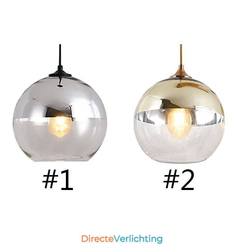 Creatieve hanglamp van ijzer en glas, decoratieve verlichting
