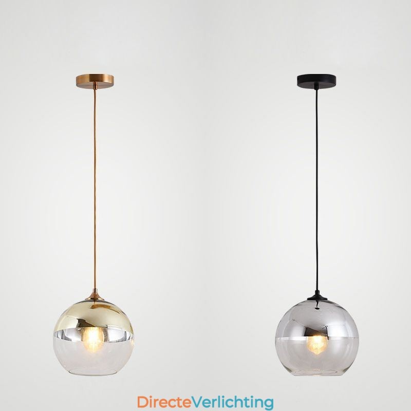Creatieve hanglamp van ijzer en glas, decoratieve verlichting