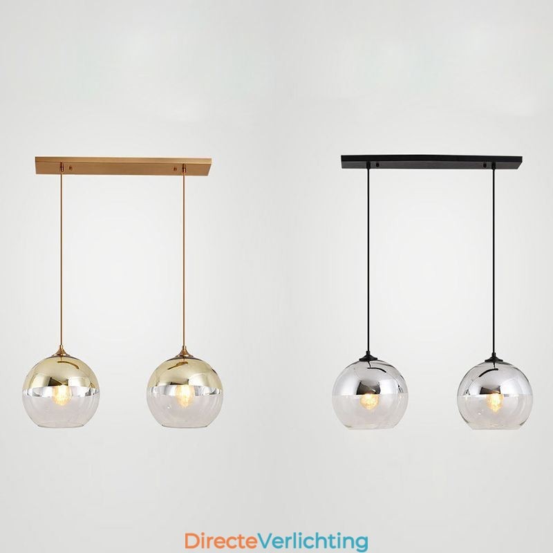 Creatieve hanglamp van ijzer en glas, decoratieve verlichting
