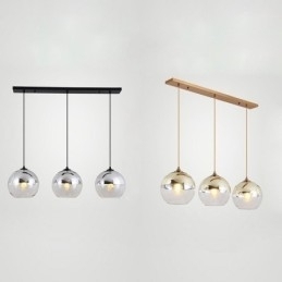 Creatieve hanglamp van ijzer en glas, decoratieve verlichting
