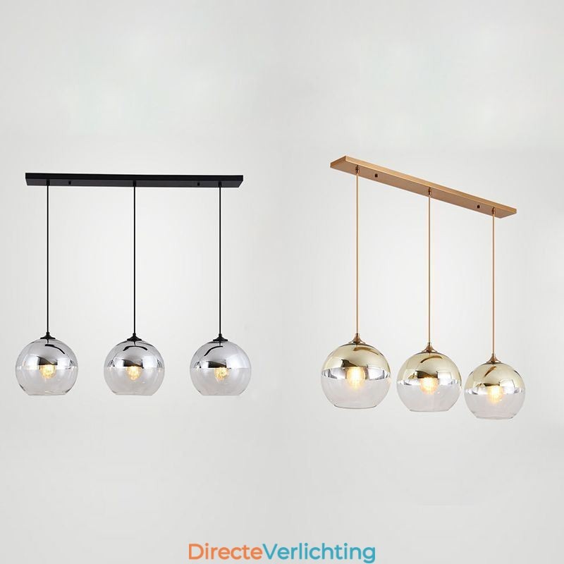 Creatieve hanglamp van ijzer en glas, decoratieve verlichting