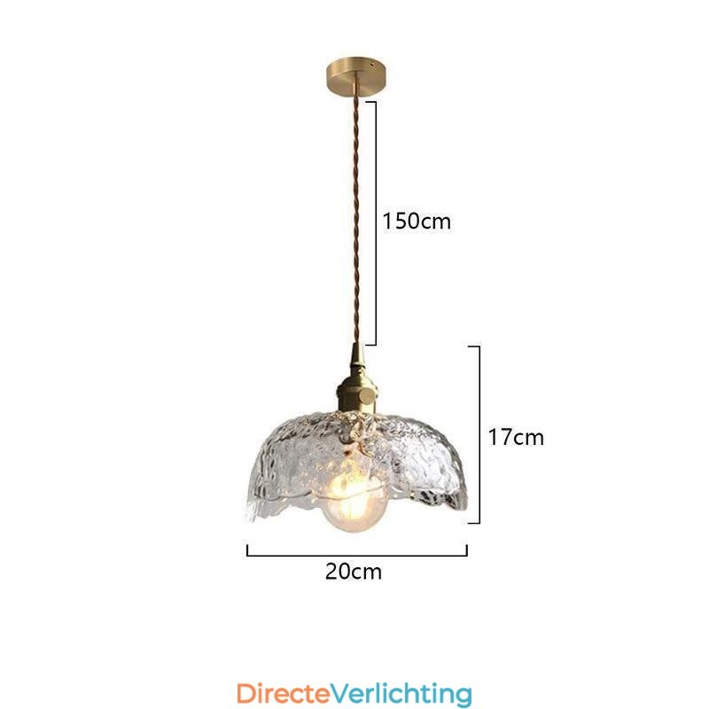 Onregelmatige messing glazen hanglamp Hammer glazen plafondlamp