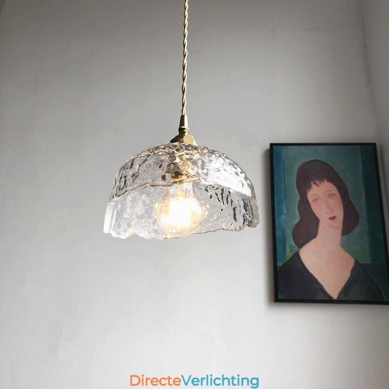 Onregelmatige messing glazen hanglamp Hammer glazen plafondlamp