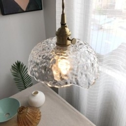 Onregelmatige messing glazen hanglamp Hammer glazen plafondlamp