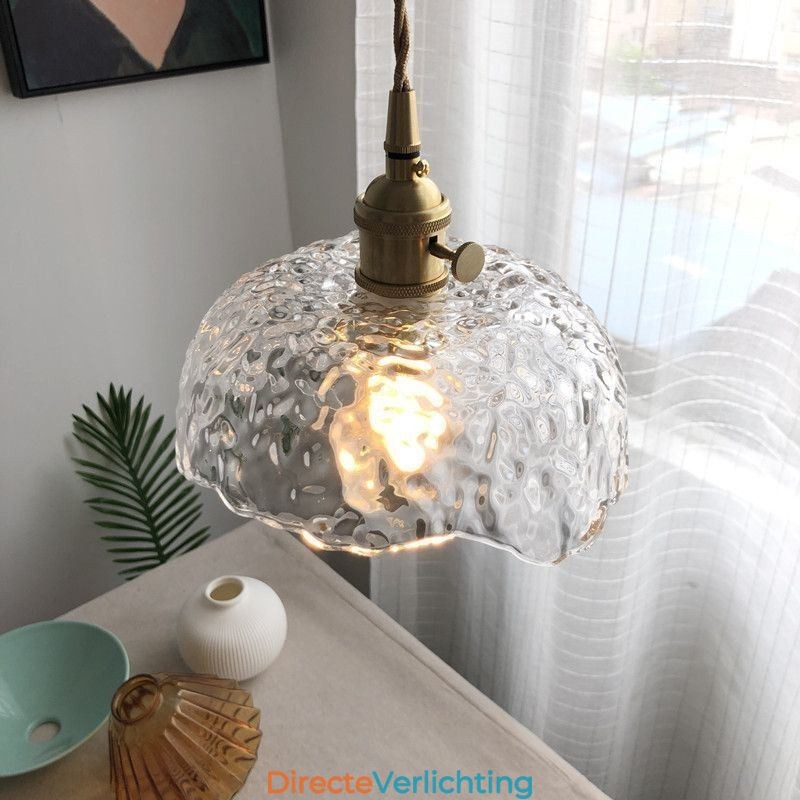 Onregelmatige messing glazen hanglamp Hammer glazen plafondlamp