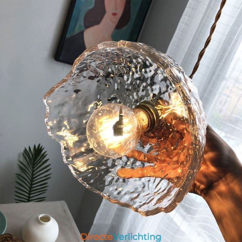 Onregelmatige messing glazen hanglamp Hammer glazen plafondlamp