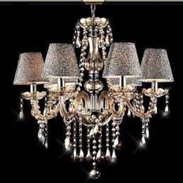 Moderne, eigentijdse, klassieke, vintage, kristal, gegalvaniseerde glazen kroonluchter