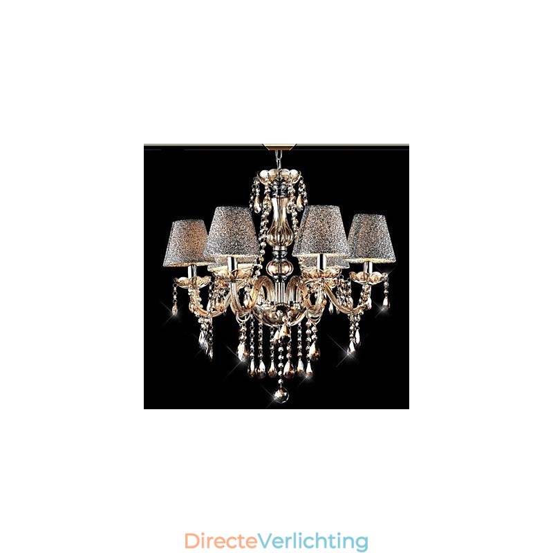 Moderne, eigentijdse, klassieke, vintage, kristal, gegalvaniseerde glazen kroonluchter