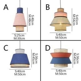 1 Lichte Jurk Lampenkap Hanglamp Bamboe Weef Verlichting