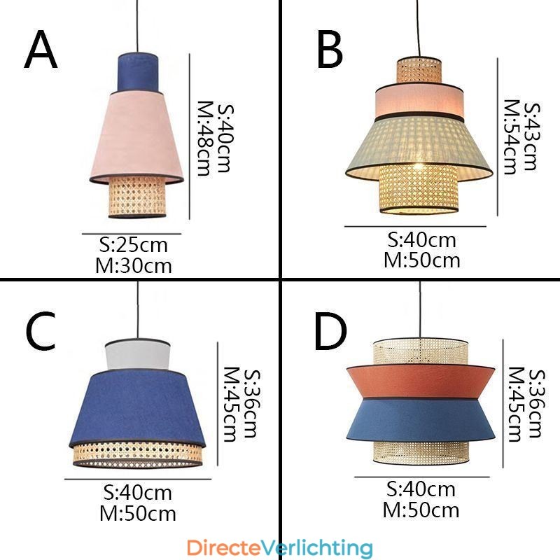 1 Lichte Jurk Lampenkap Hanglamp Bamboe Weef Verlichting