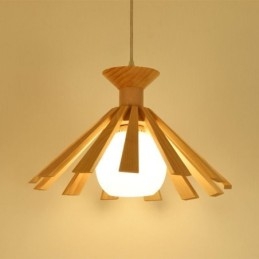 Eenvoudige stijl houten hanglamp