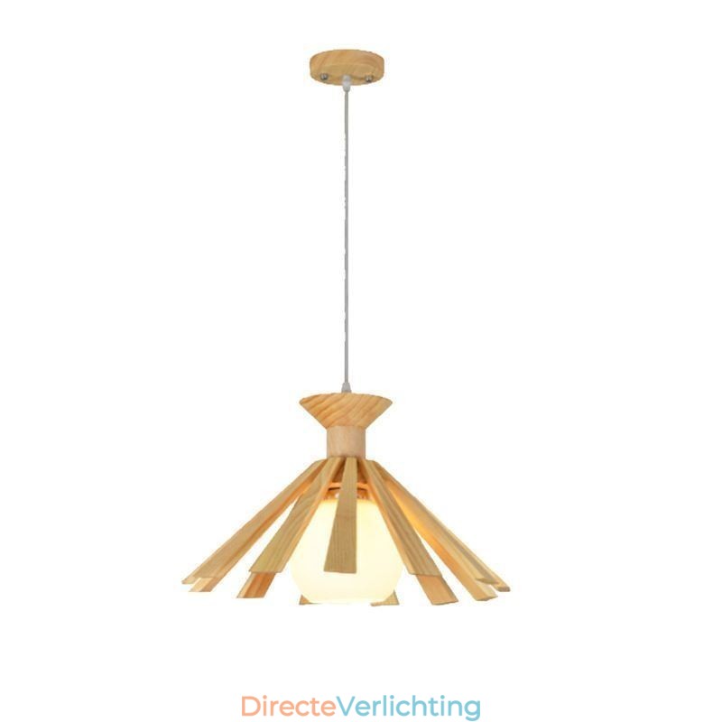 Eenvoudige stijl houten hanglamp