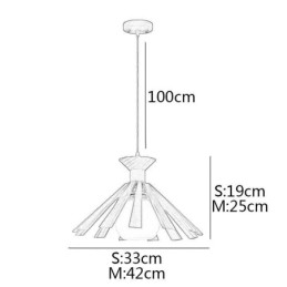 Eenvoudige stijl houten hanglamp