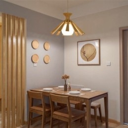 Eenvoudige stijl houten hanglamp