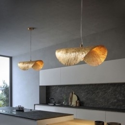 Messing hanglamp moderne minimalistische lotusblad plafondlamp