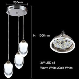 Moderne eigentijdse traditionele klassieke landelijke kroonluchter hanglamp van chroomglas