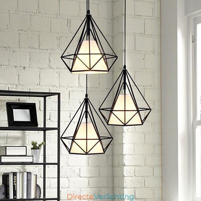 Diamantvormige hanglamp, moderne minimalistische decoratieve lamp