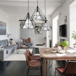 Diamantvormige hanglamp, moderne minimalistische decoratieve lamp