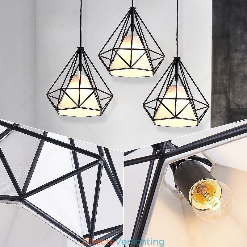 Diamantvormige hanglamp, moderne minimalistische decoratieve lamp