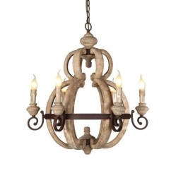 Houten hanglamp Nordic Retro plafondlamp