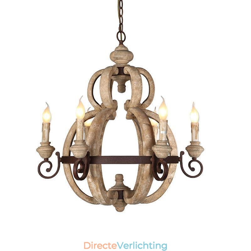 Houten hanglamp Nordic Retro plafondlamp