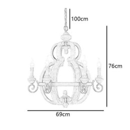 Houten hanglamp Nordic Retro plafondlamp