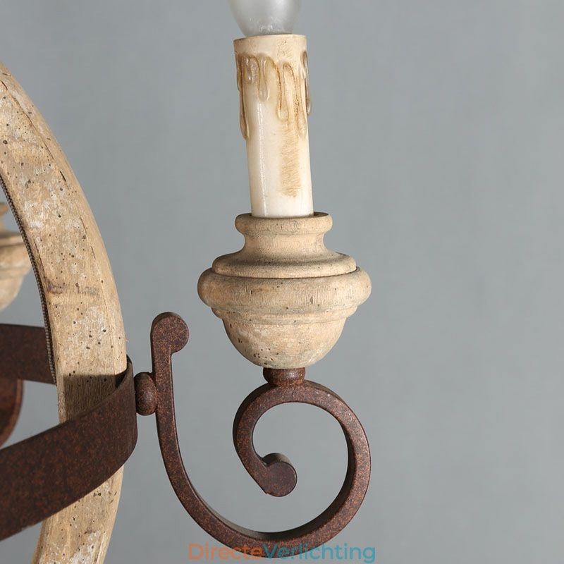 Houten hanglamp Nordic Retro plafondlamp