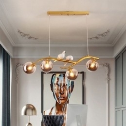 Moderne minimalistische tak hanglamp 4 lampen decoratieve lamp