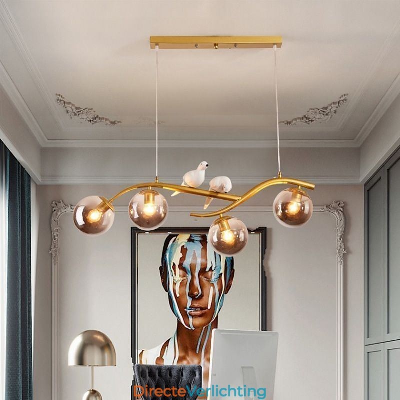 Moderne minimalistische tak hanglamp 4 lampen decoratieve lamp
