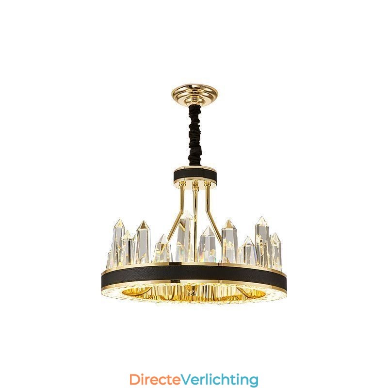 Moderne kristallen hanglamp Cirkelvormige kristallen plafondlamp