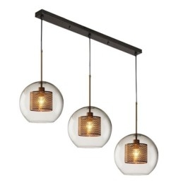 Minimalistische glazen cluster hanglamp 3 lichts plafondlamp eiland