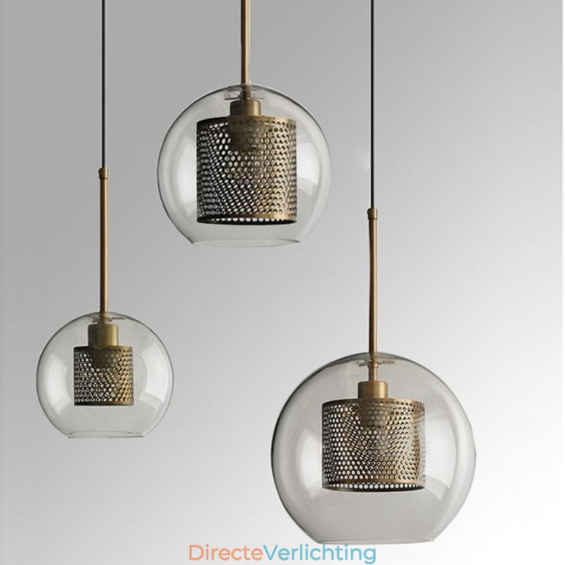 Minimalistische glazen cluster hanglamp 3 lichts plafondlamp eiland