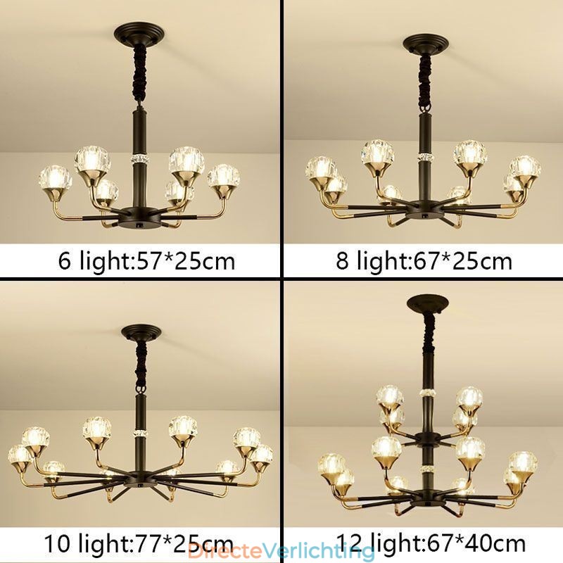 Moderne kristallen hanglamp Elegante kristallen kroonluchter