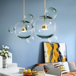 Hanglamp Glazen Bubbel Plafondlamp Gradiënt Groene Lamp